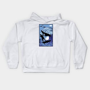 wingsurf artwork -  wingfoil lovers - wingsurfer Kids Hoodie